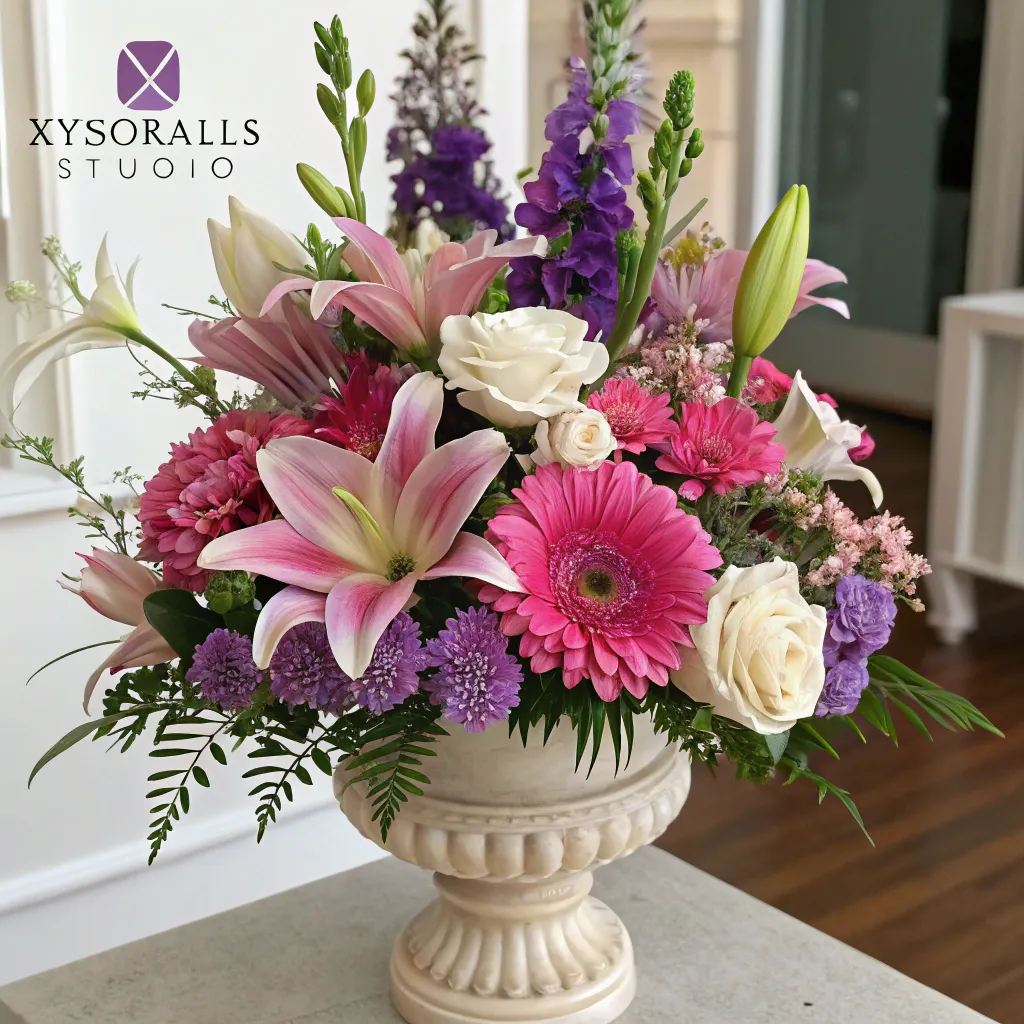Beautiful floral arrangement at XYNORALIS studio